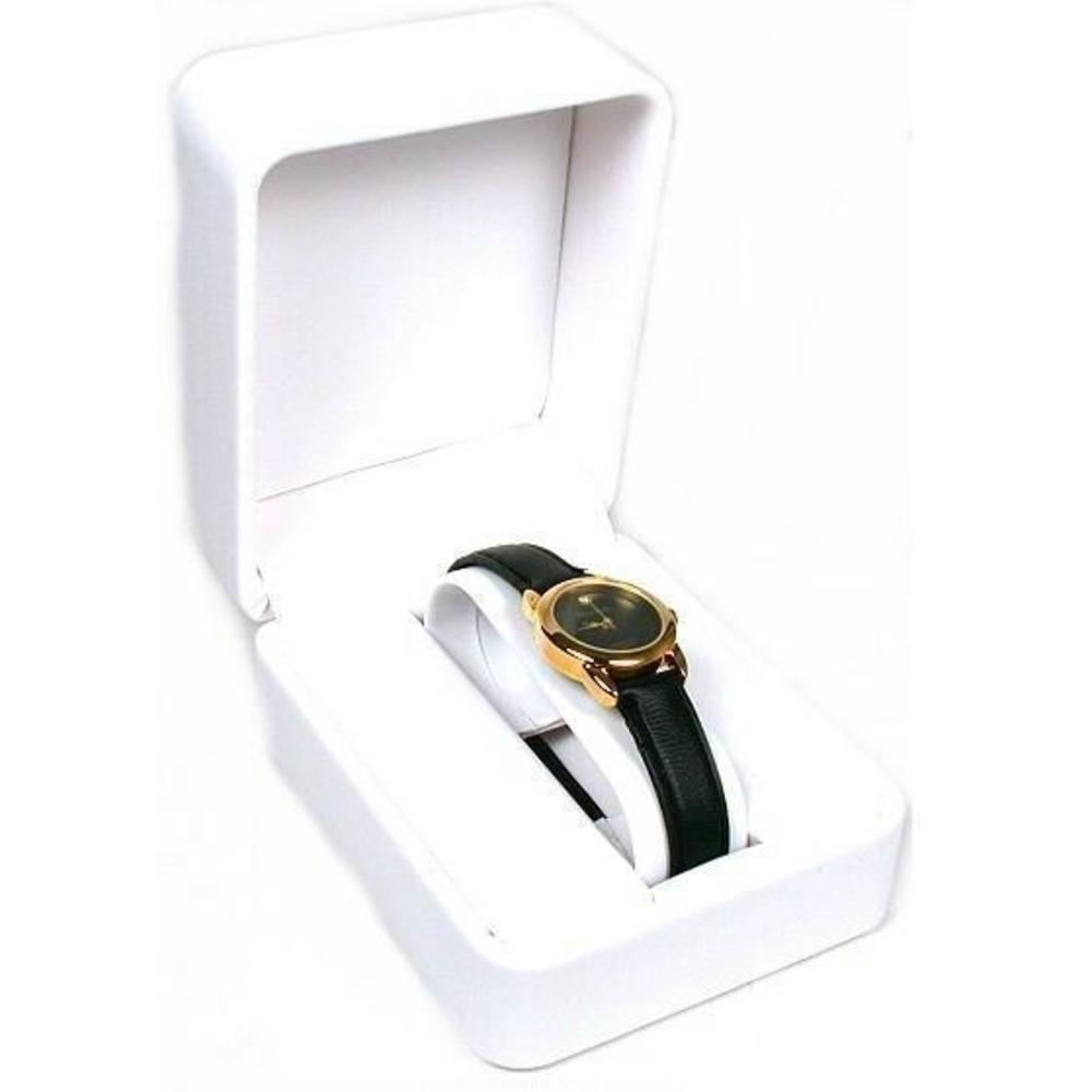 3 White Leather Watch Displays Jewelry Counter Gift Box