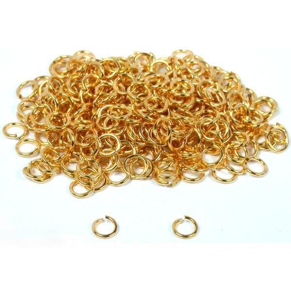 Open Jump Rings Gold Plated 19 Gauge 6mm 300Pcs