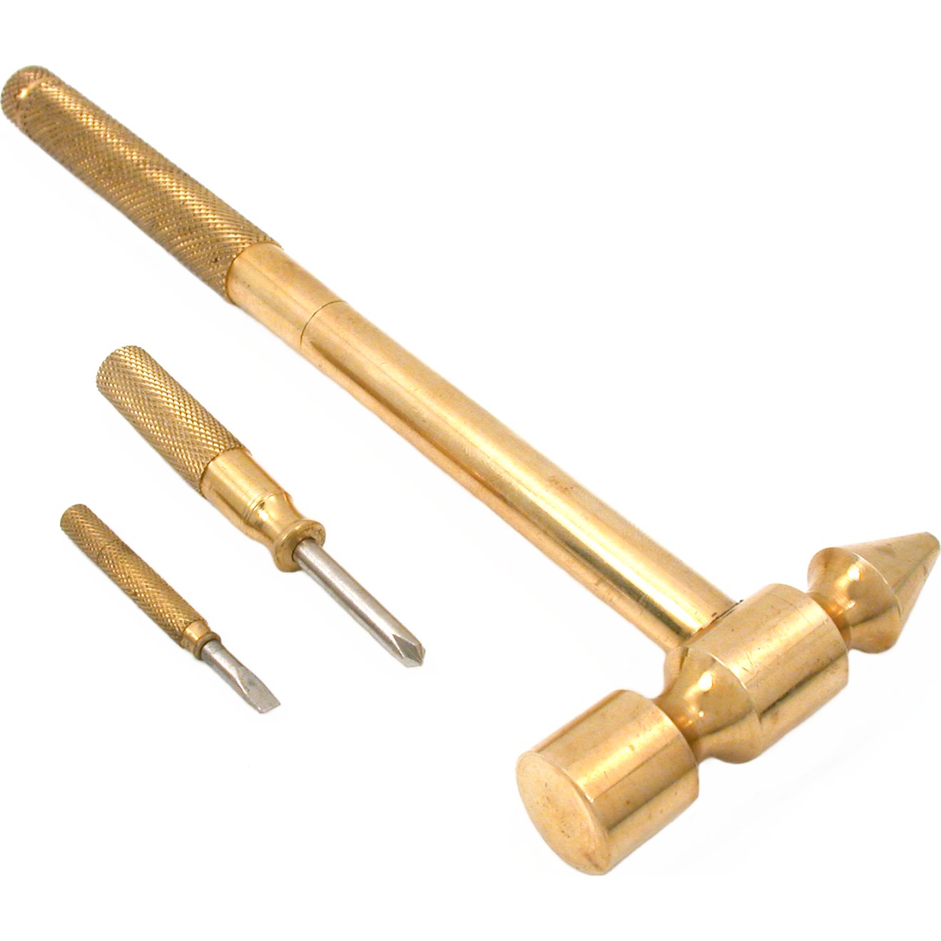 5-In-1 Brass Hammer & Screwdrivers