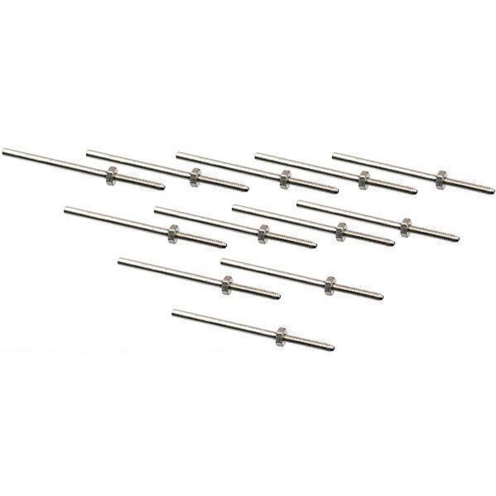 12 Threaded Mandrels 3/32" Shank