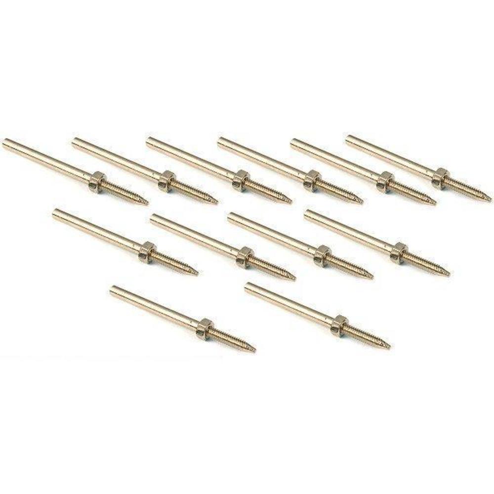 12 Threaded Mandrels With Hex Nuts