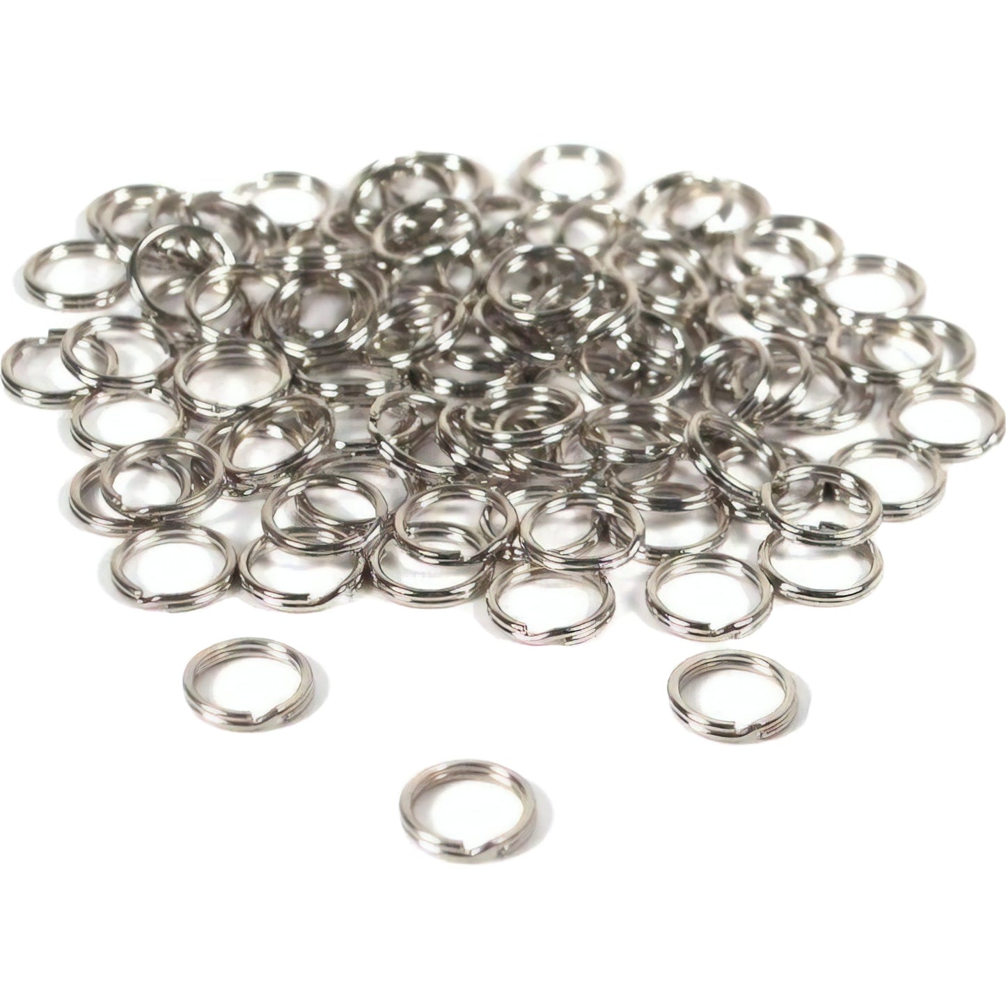 100 Split Rings Fishing Lure Charm Bracelet Parts 10.7mm