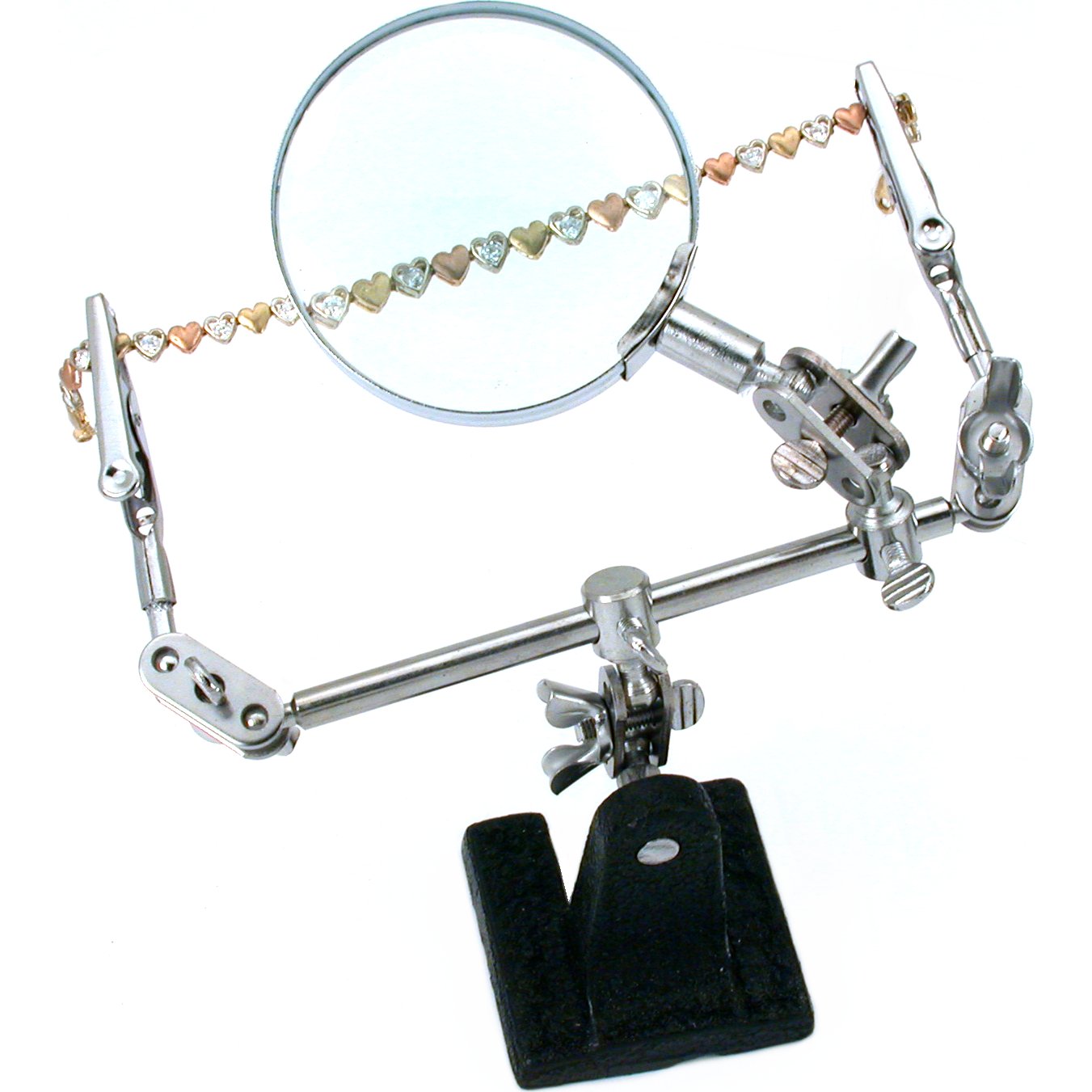 2 Third Hand Bases With Magnifiers Soldering Jewelry Design & Repair Tools
