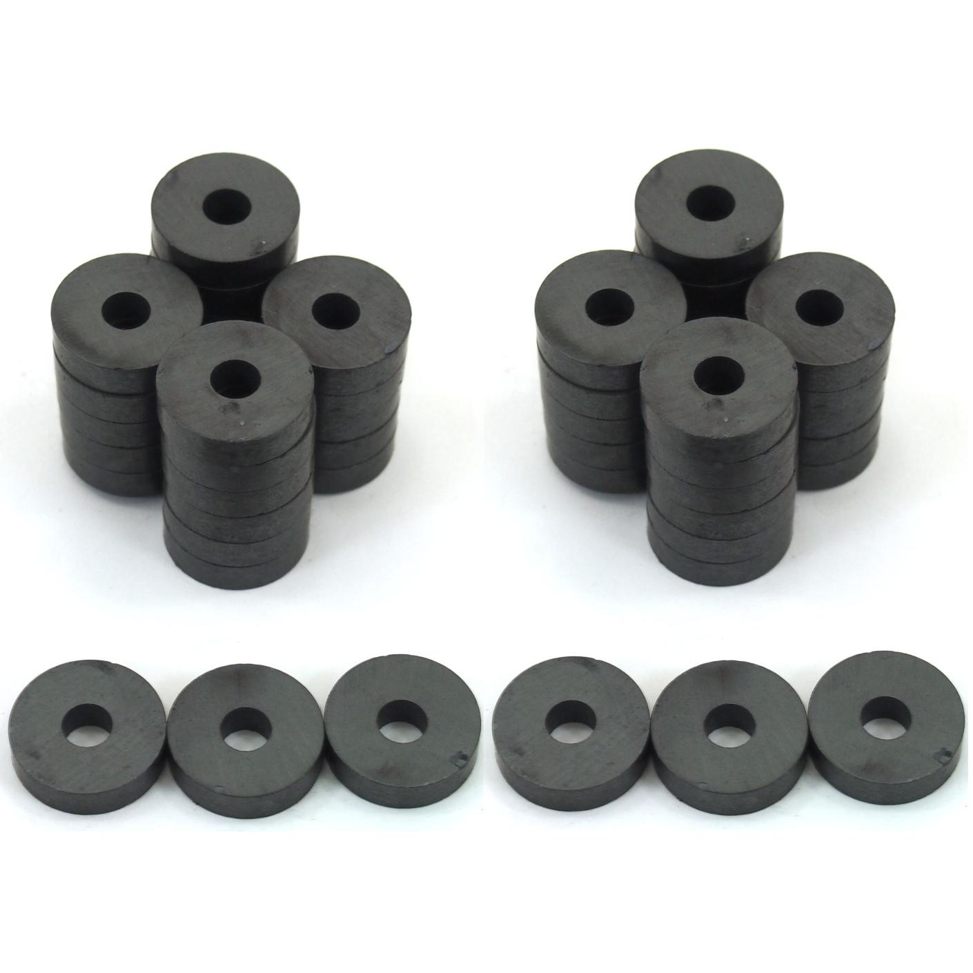 25 Round Disc Ferrite Magnets Crafts Hobby Home Model Fridge Office Part 3/4"