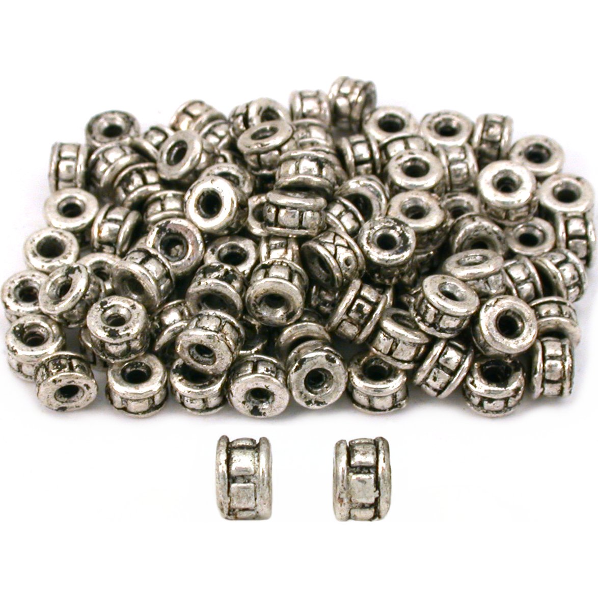 Spacer Bali Beads Antique Silver Plated Approx 100