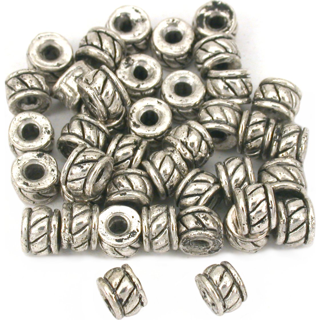 Bali Spacer Beads Antique Silver Plated 5mm 40Pcs Approx.