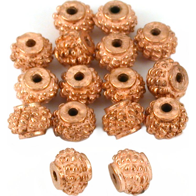 Bali Round Copper Plated Beads 5.5mm 15 Grams 16Pcs Approx.