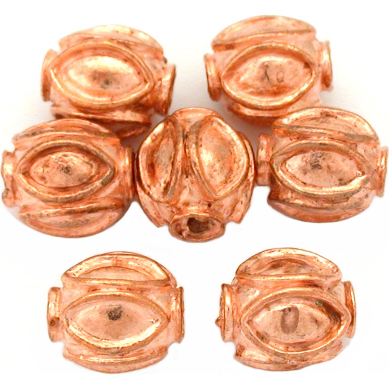 Round Copper Plated Beads 9.5mm 15 Grams 6Pcs Approx.