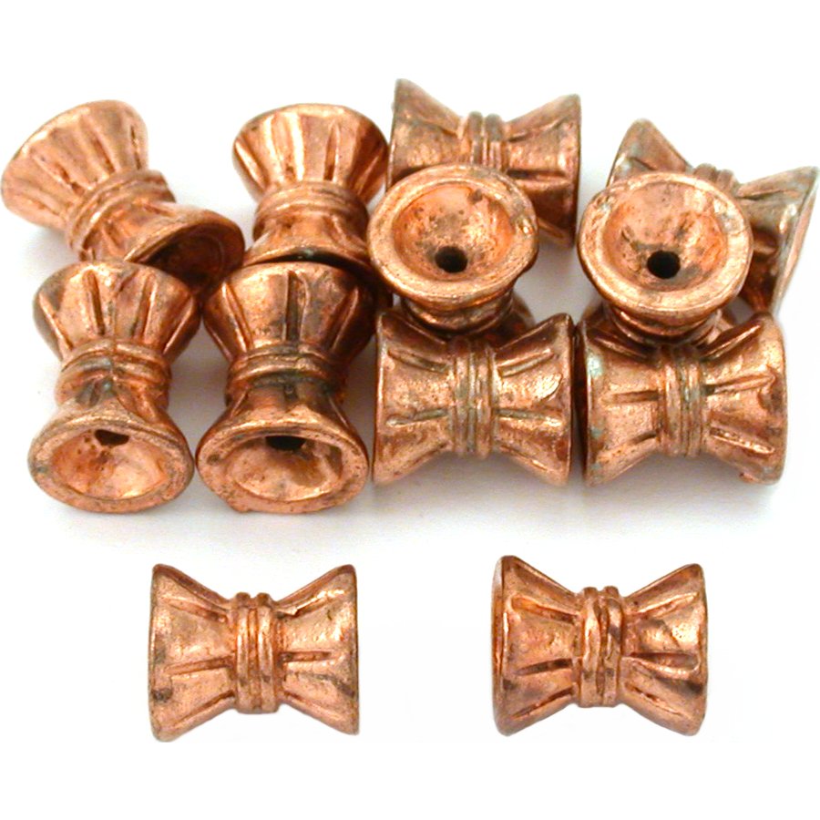 Tube Copper Plated Beads 8.5mm 15 Grams 10Pcs Approx.