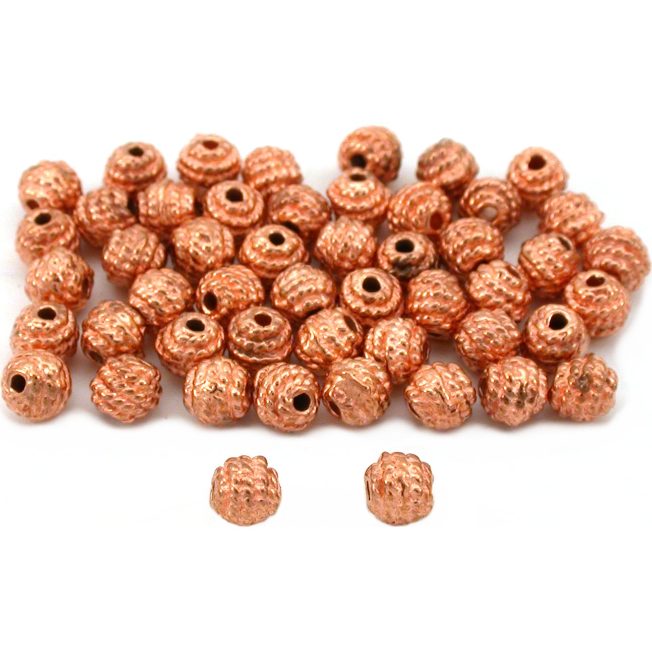Bali Round Copper Plated Beads 5mm 50Pcs Approx.
