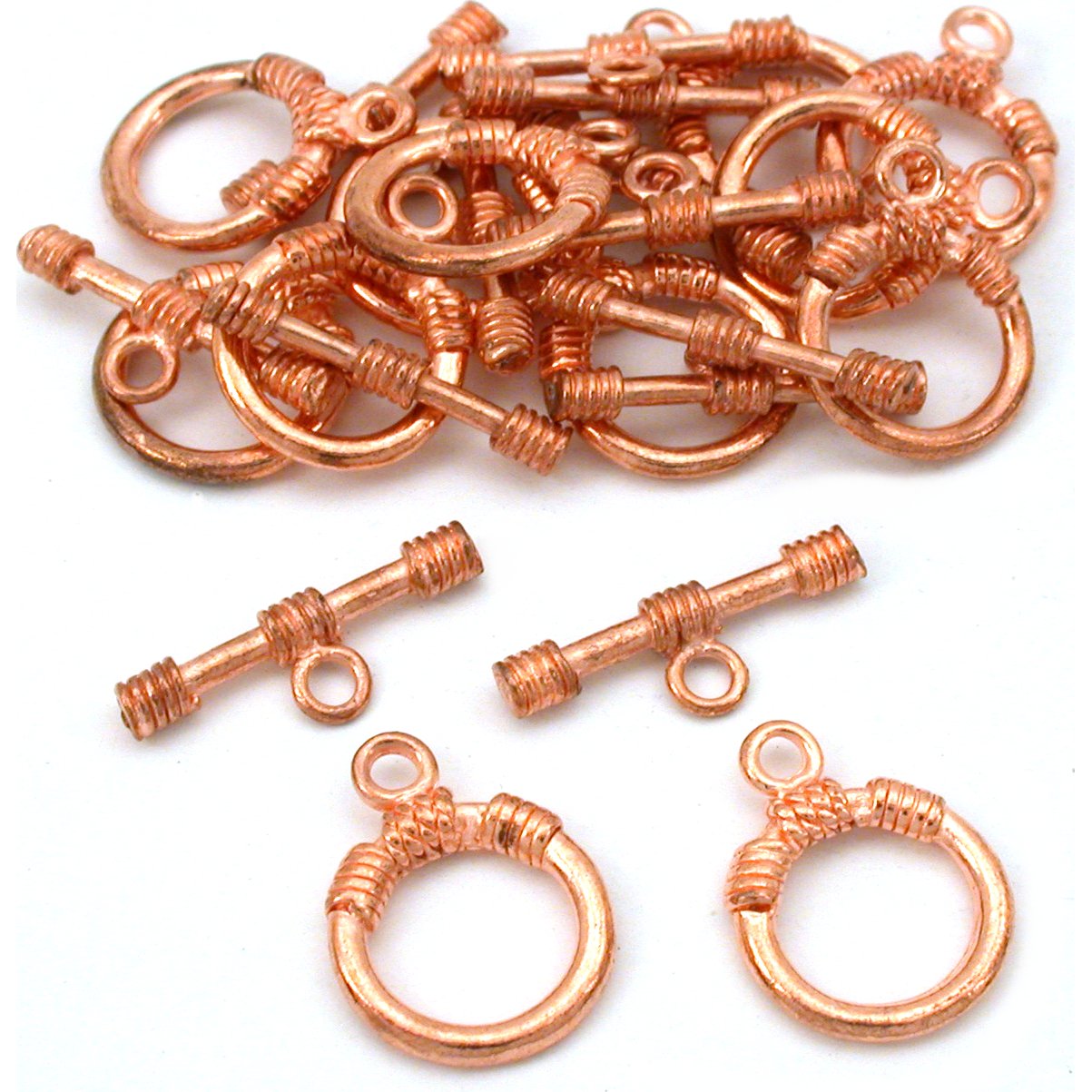 Bali Toggle Clasps Copper Plated 14.5mm Approx 12