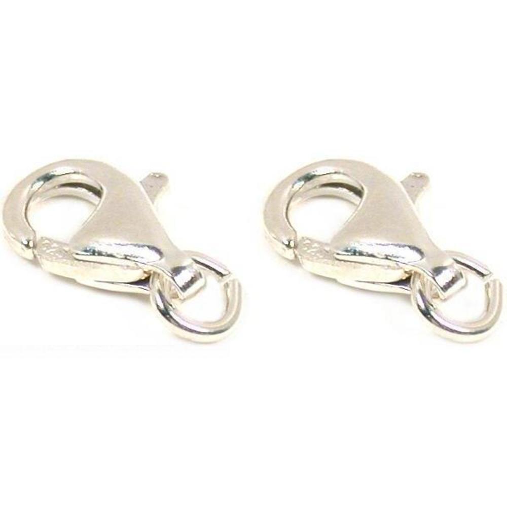 Lobster Clasp Sterling Silver 11mm 2Pcs