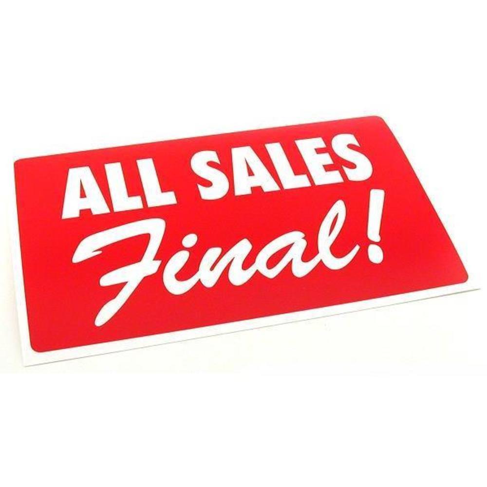 6 All Sales Final Display Sign Showcase Window Message