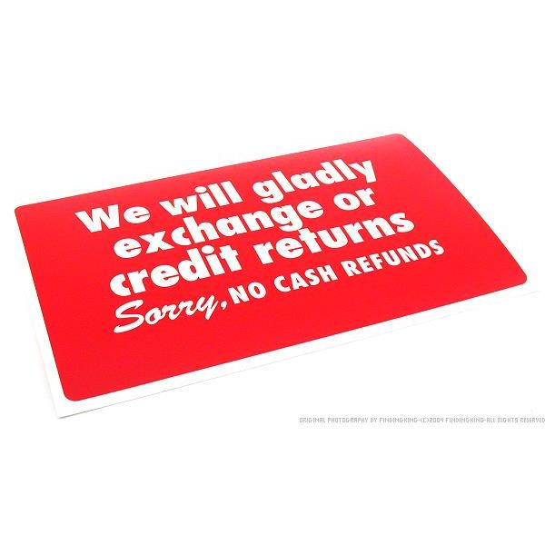 6 No Cash Refunds Plastic Message Signs