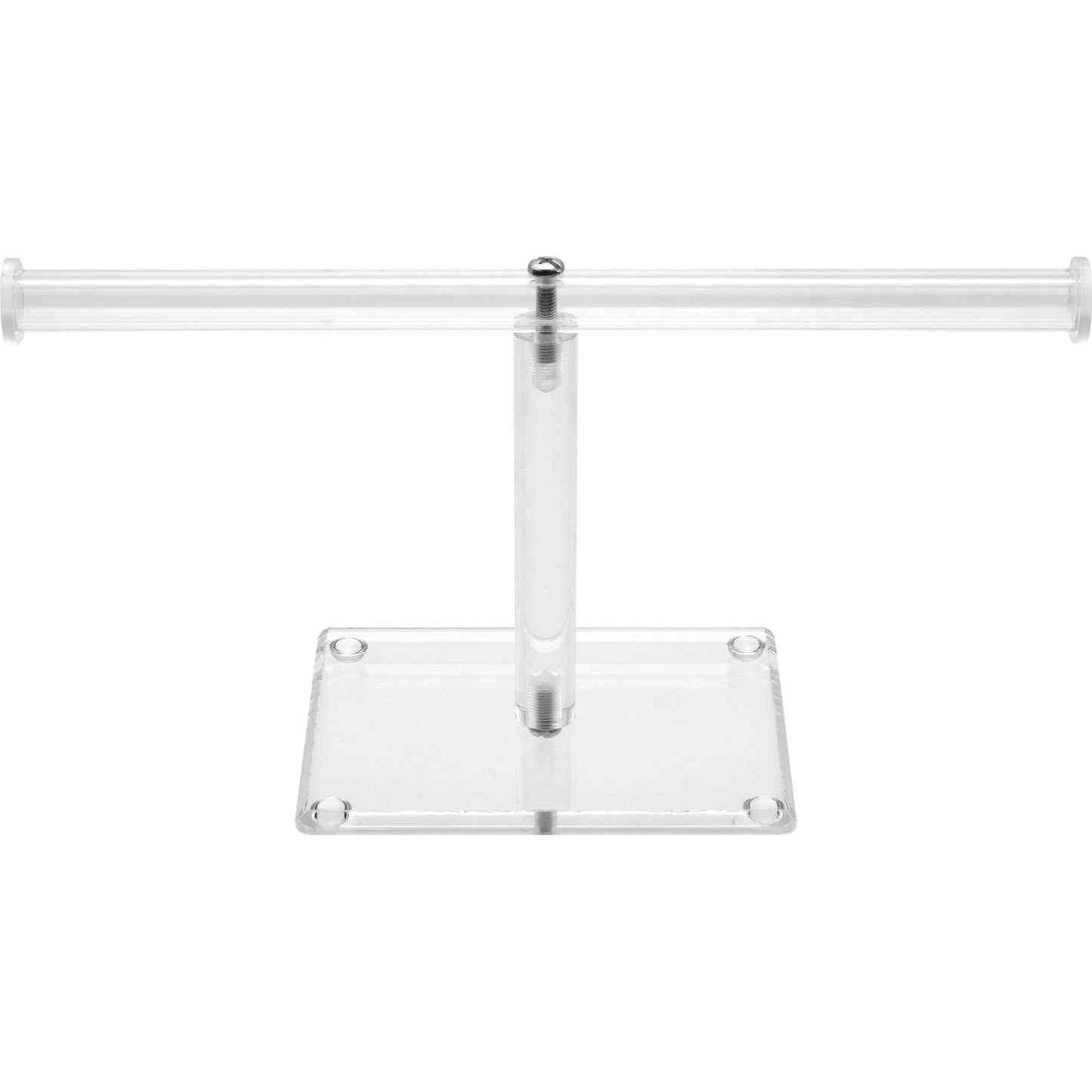 Clear Acrylic 2 Tier T-Bar & Round T-Bar 10" Jewelry Display Stands Kit 2 Pcs