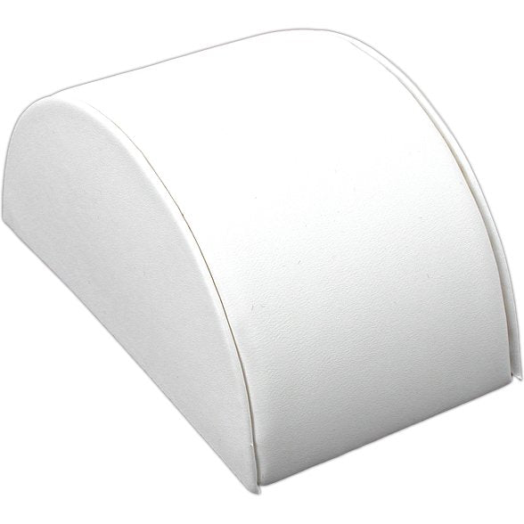Black Velvet & White Leather Half Moon Bracelet Showcase Display Kit 2 Pcs