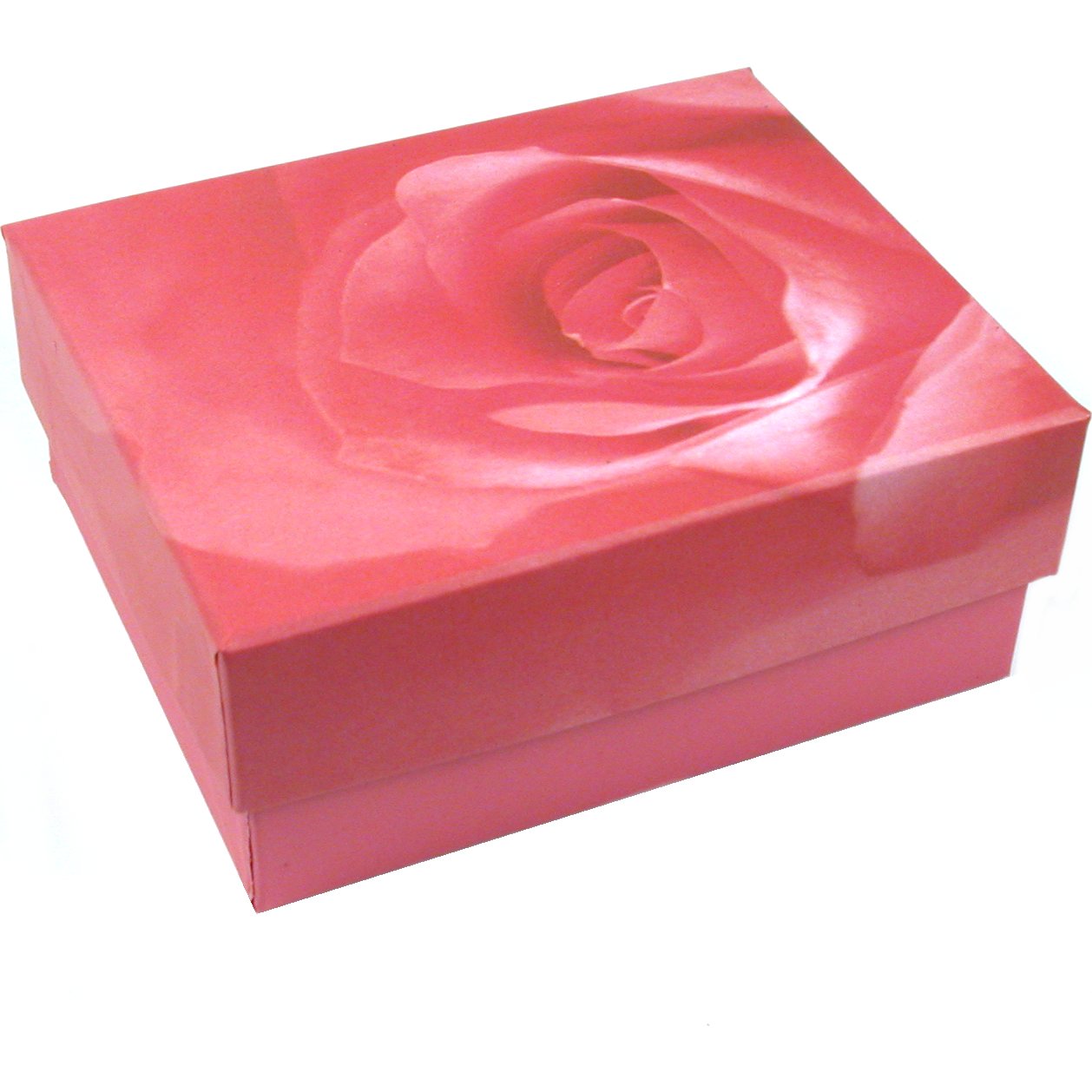 24 Pink Rose Ring Pendant Combo Gift Boxes Cotton Box