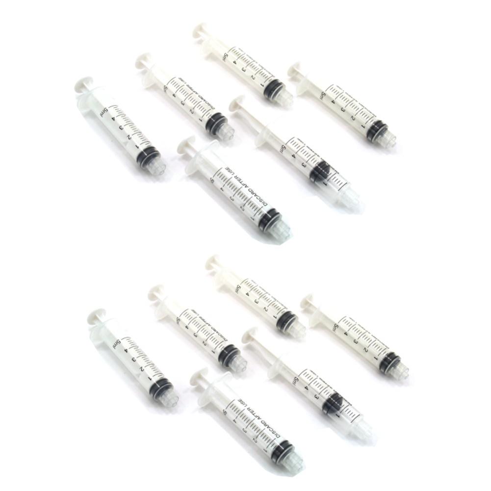 12 Plastic Syringes 5 ml Liquid Lubricant Measuring Watch & Clock Repair Tools