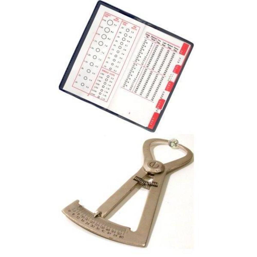 10X Eye Loupe & Diamond Weight Calculator Gauge Tool