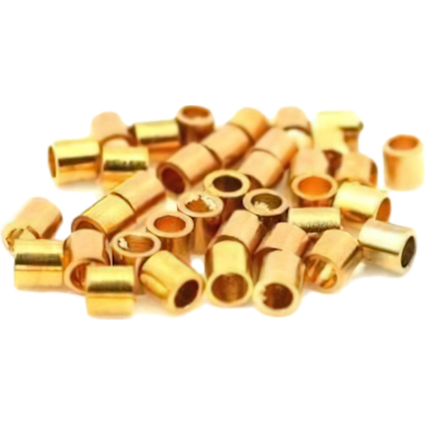 Crimp Beads Gold Plated 2mm 36Pcs