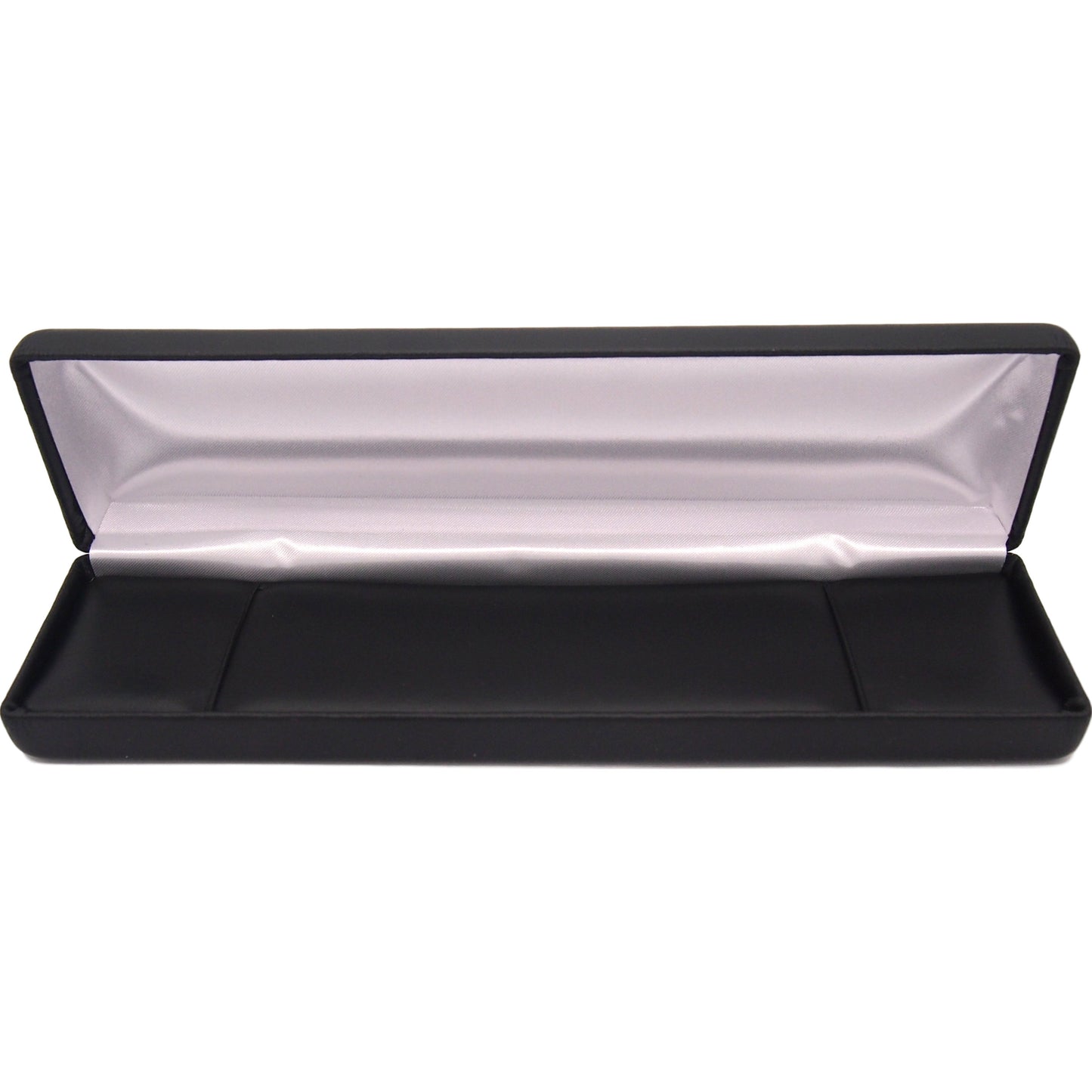 Black Faux Leather Bracelet Watch Jewelry Gift Box Showcase Displays Kit