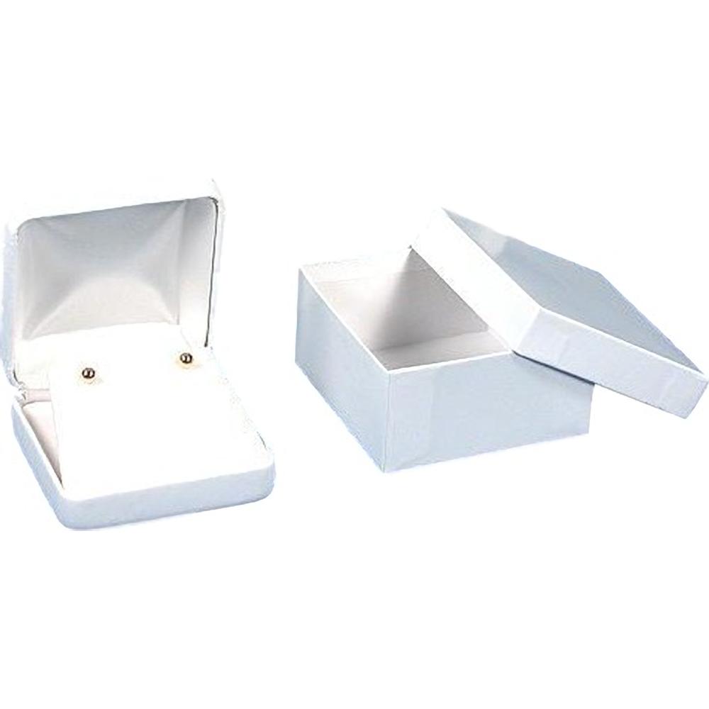 12 Pendant Boxes White Leather Jewelry Gift Display Box