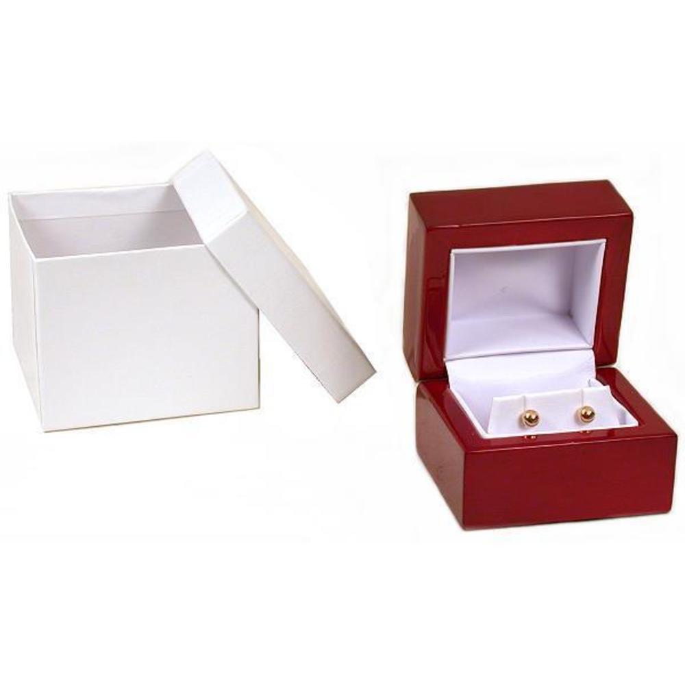3 Rosewood Stained Earring or Pendant Display Boxes