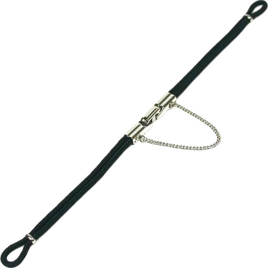 Watch Band Black Nylon Silver Buckle Safety Chain