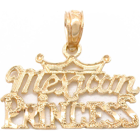 14K Gold Mexican Princess Charm 12mm