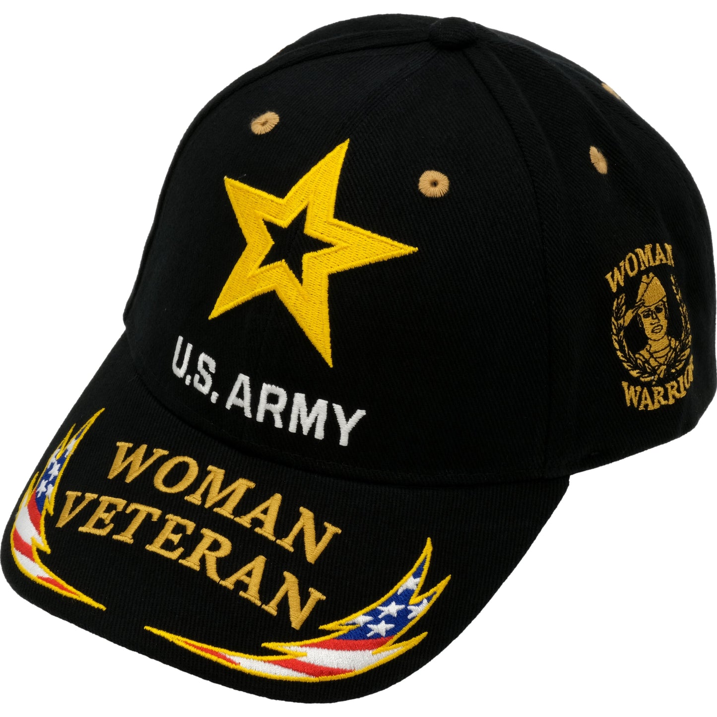 U.S. Army Woman Veteran Hat Black