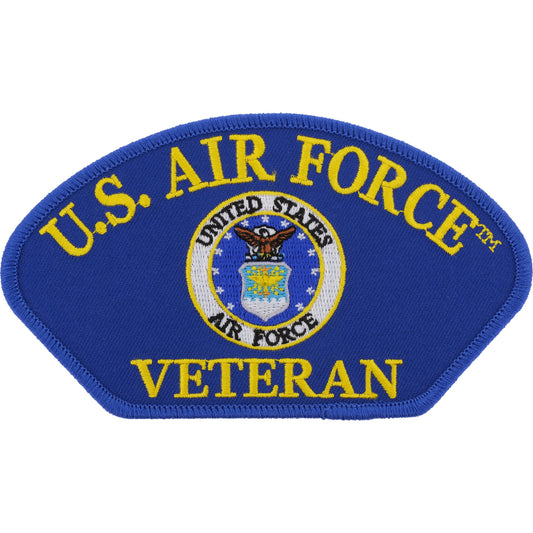 U.S. Air Force Veteran Hat Patch 2 3/4" x 5 1/4"