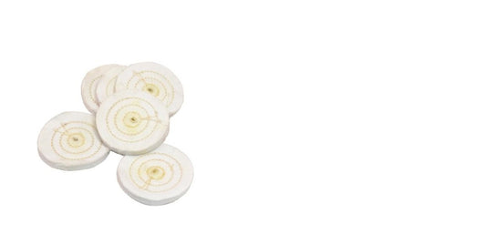 6 Vigor Small Buffing Wheels, 1-1/4" x 16 Ply, Shellac Center