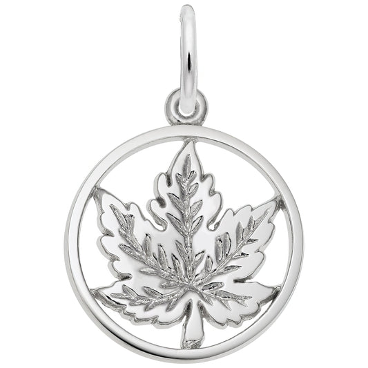 Sterling Silver Maple Leaf Charm