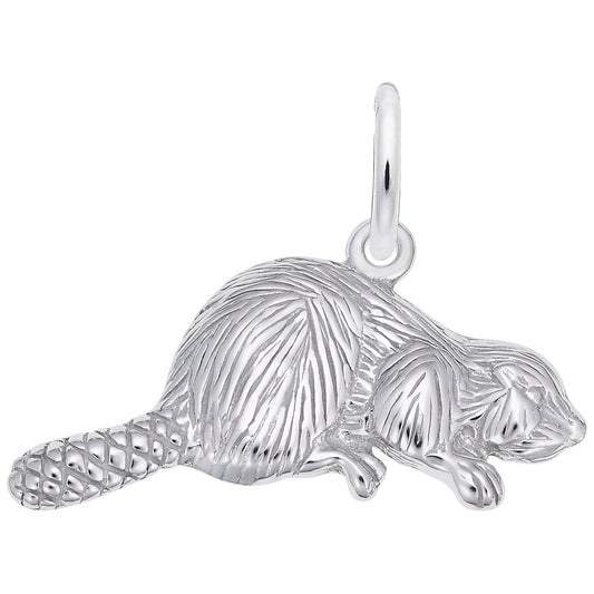 Beaver Charm - Metal - Sterling Silver