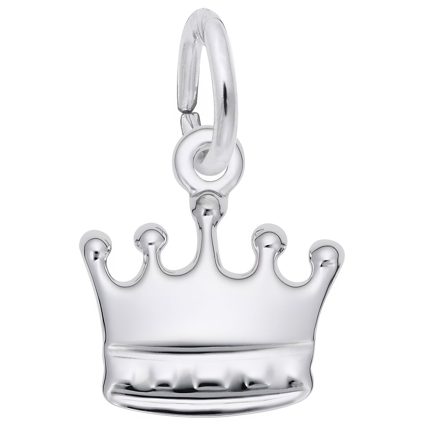 Sterling Silver Crown Charm - 9mm x 11mm