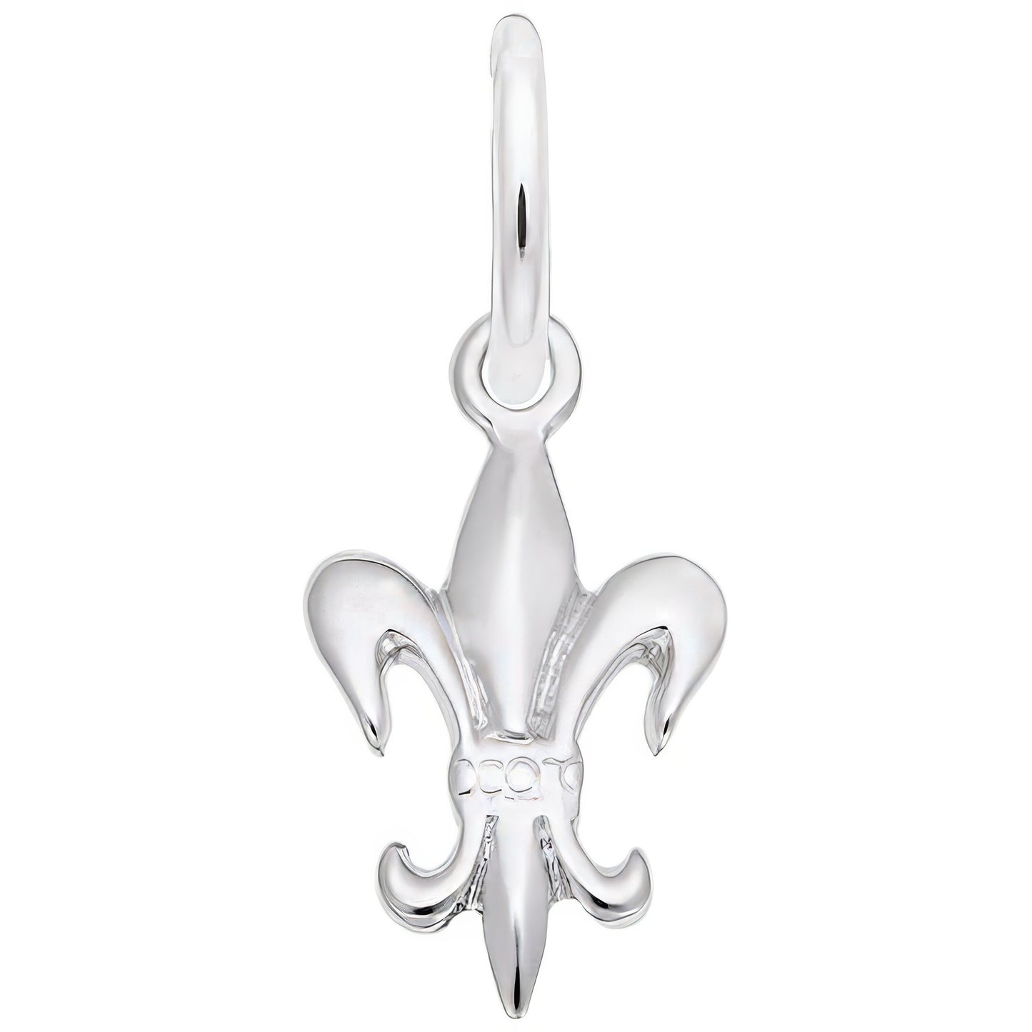 Classic Fleur De Lis Charm - Metal - Sterling Silver