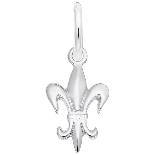 Classic Fleur De Lis Charm - Metal - Sterling Silver
