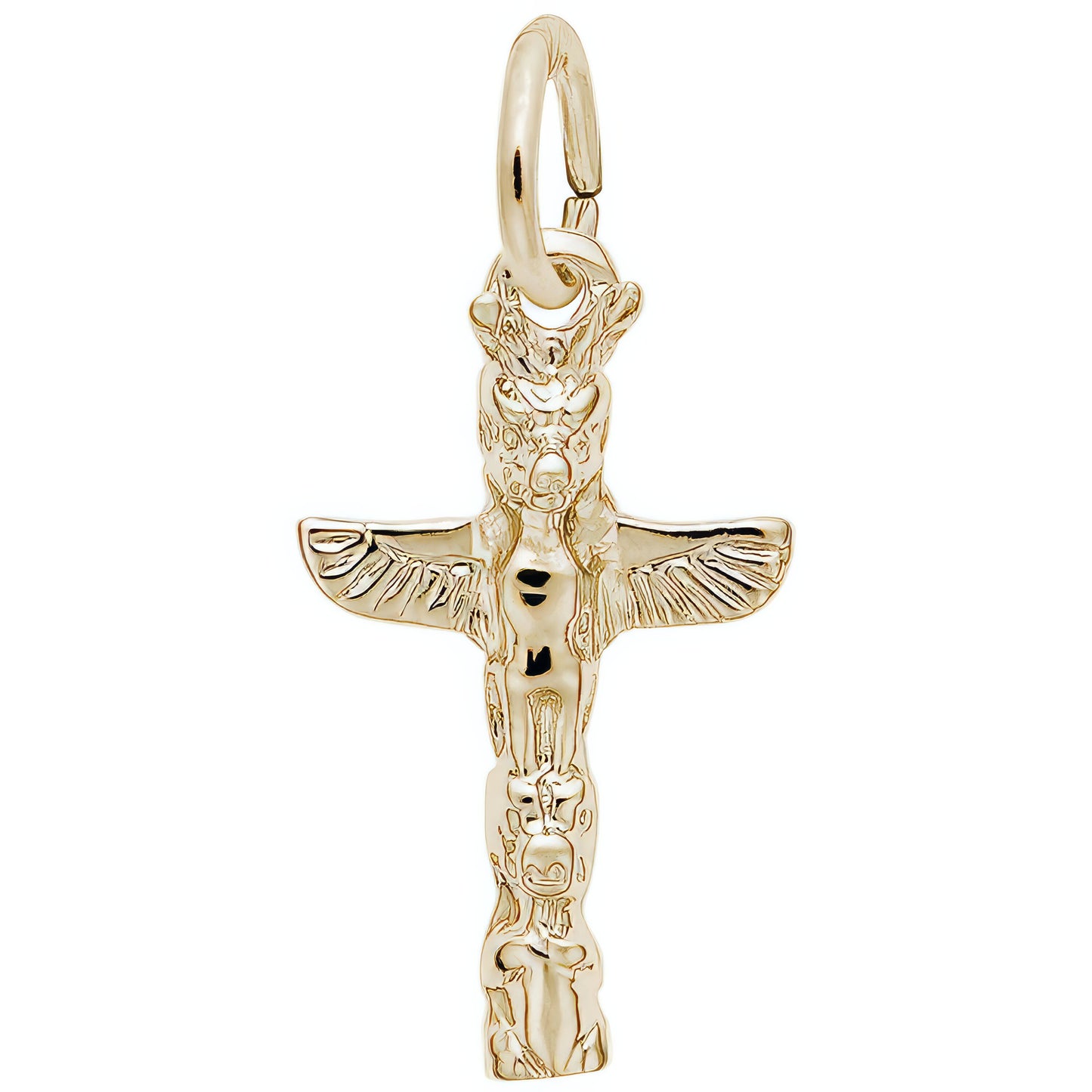 Sterling Silver Totem Pole Charm - 20mm x 12mm