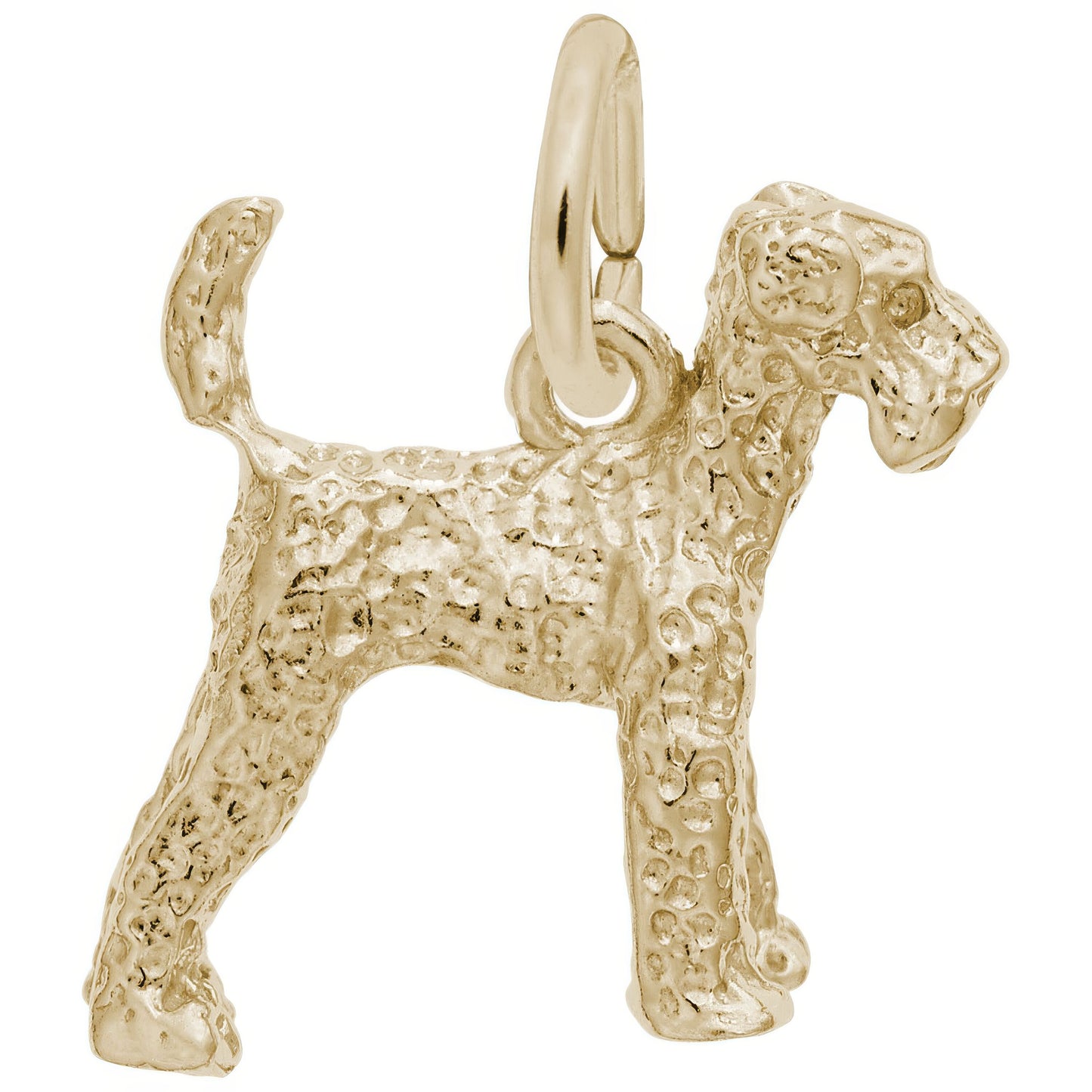 Airedale Dog Charm - Metal - Sterling Silver
