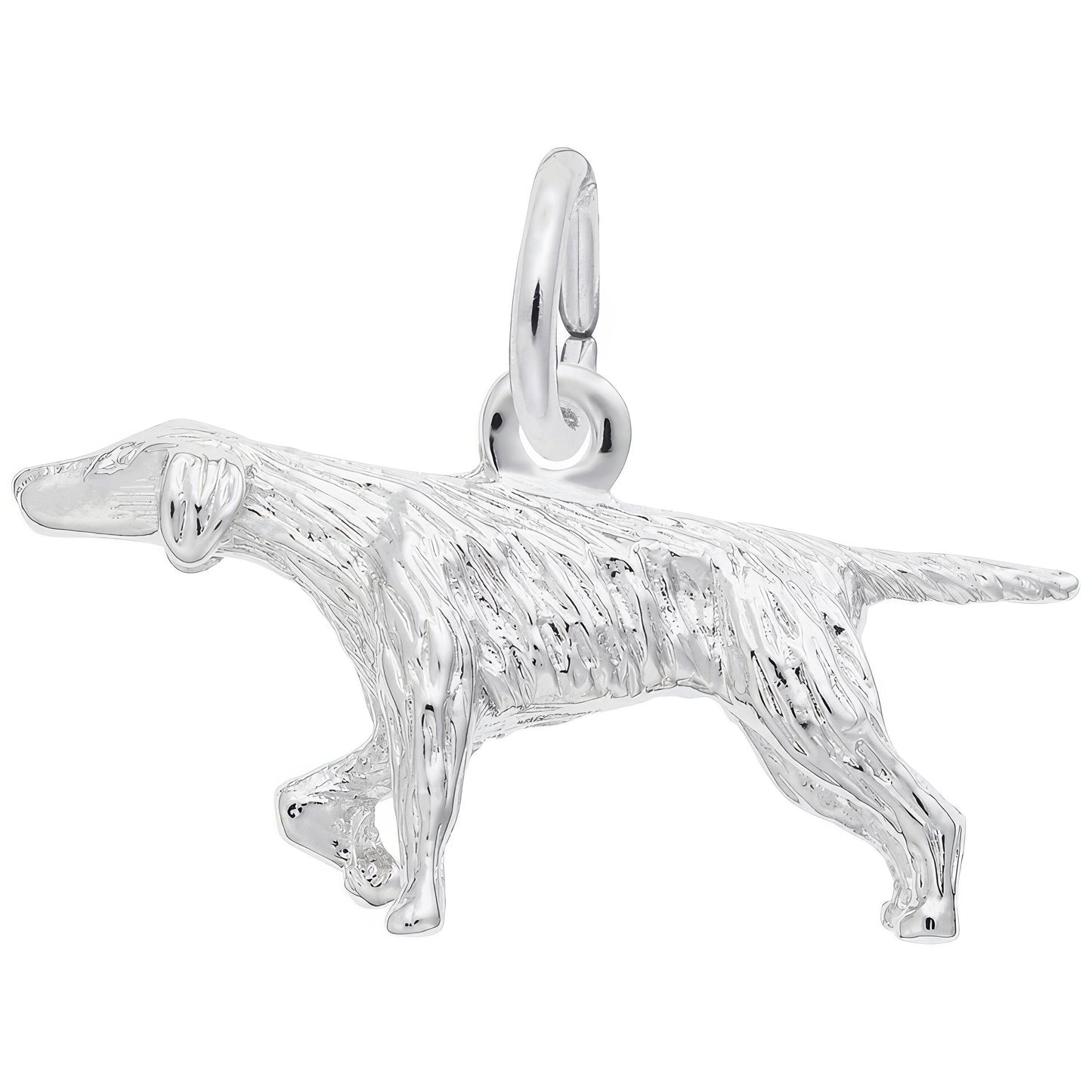Pointer Dog Charm - Metal - Sterling Silver