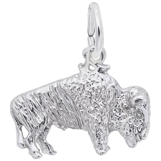Buffalo Charm - Metal - Sterling Silver