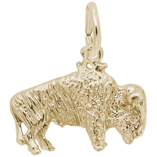 Buffalo Charm - Metal - Sterling Silver