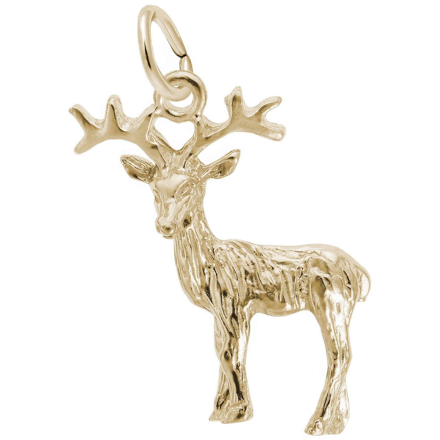Sterling Silver Reindeer Charm - 19mm x 13mm
