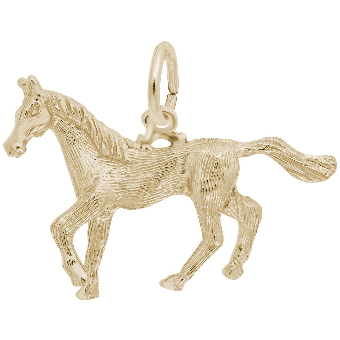 Trotting Horse Charm - Metal - Sterling Silver