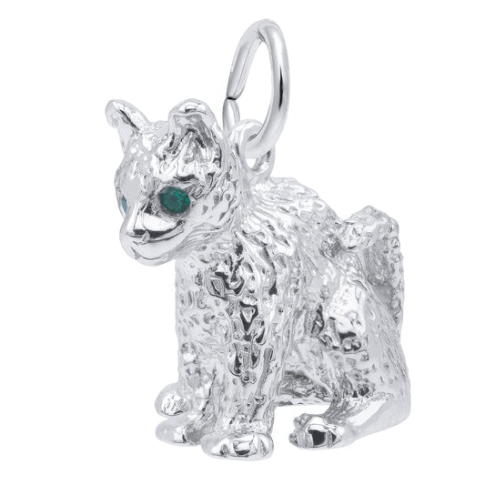 Cat Charm, Sterling Silver