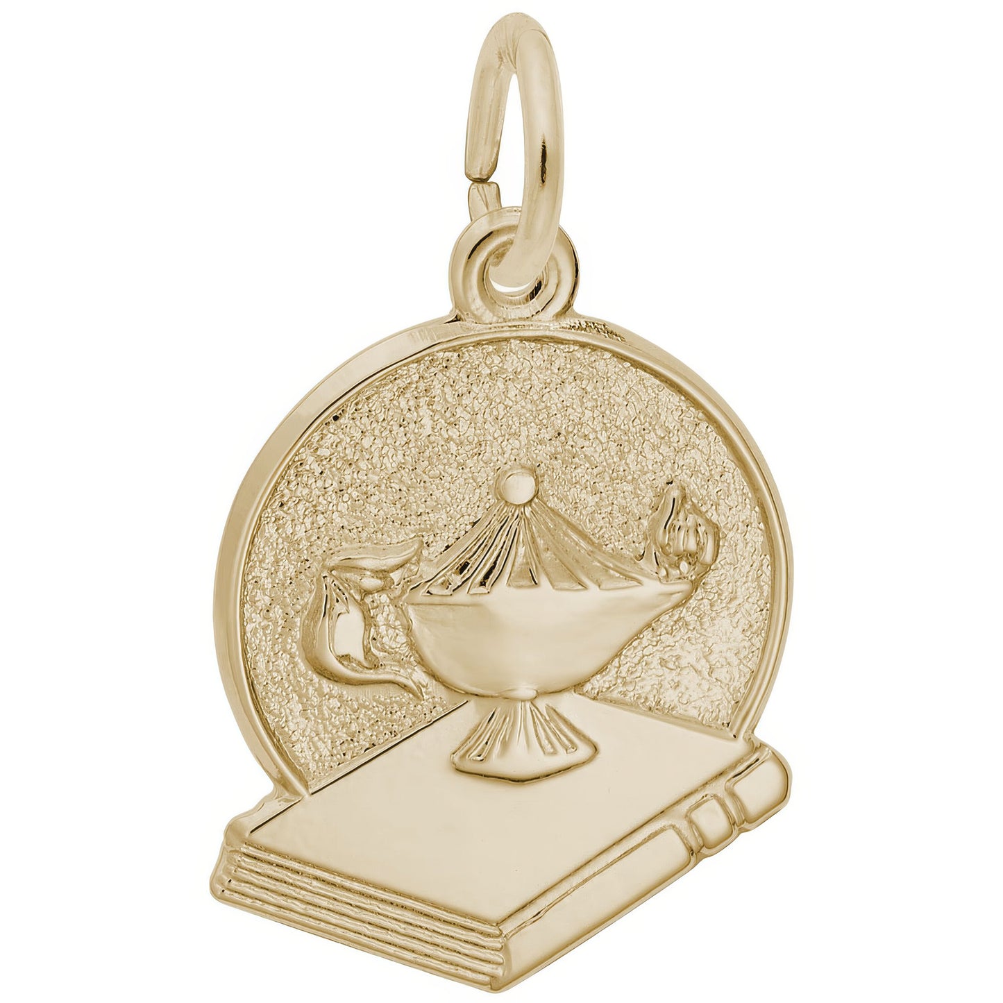 Lamp of Learning Charm - Metal - Sterling Silver
