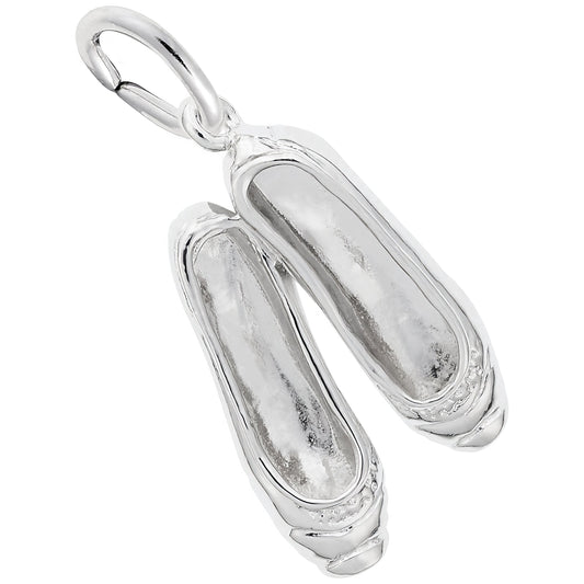 Ballet Slippers Charm - Metal - Sterling Silver