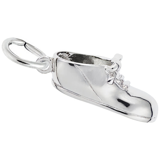 Baby Walking Shoe Charm - Metal - Sterling Silver
