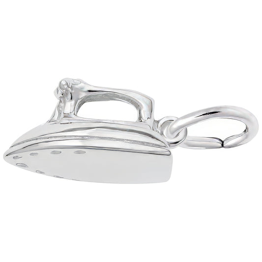 Iron Charm - Metal - Sterling Silver