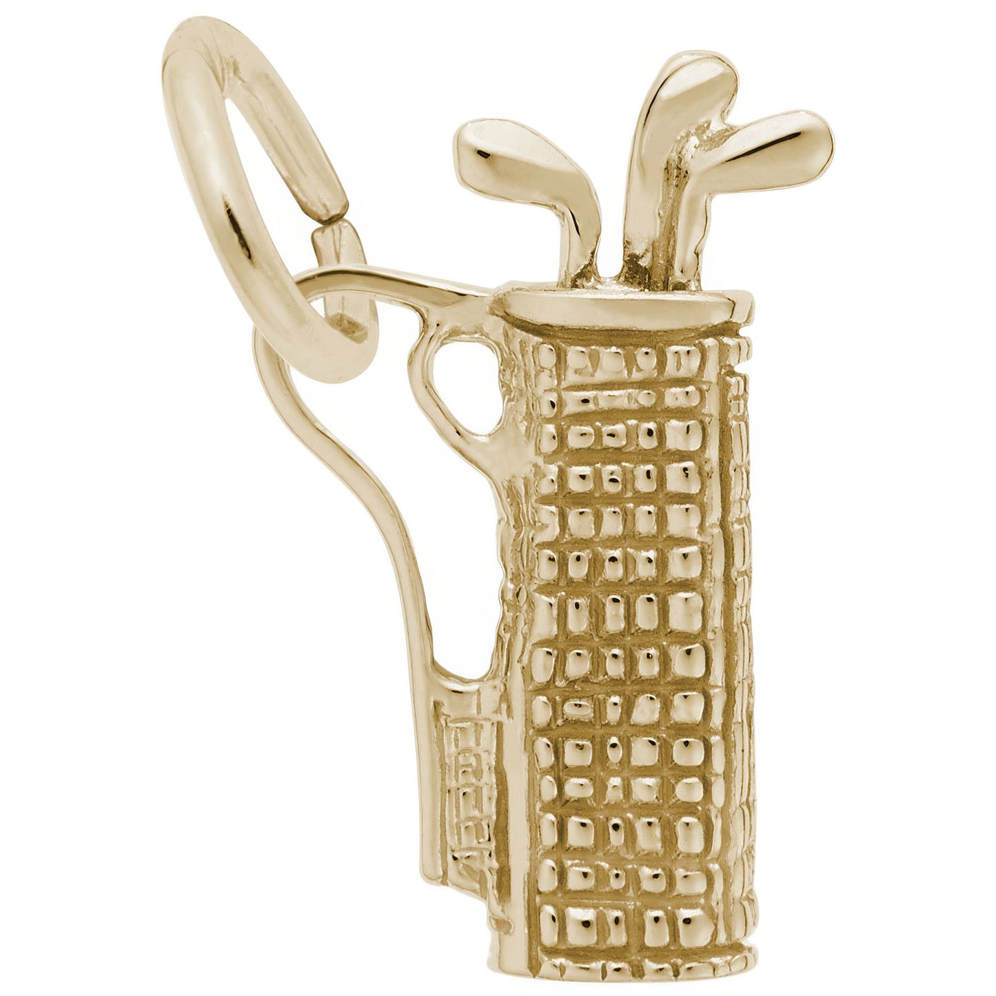 Plaid Golf Bag Charm - Metal - Sterling Silver